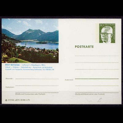 BRD Bundesrepublik Ganzsache Bildpostkarte 8162 Schliersee (d078