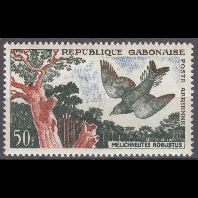 Gabun 1961 Mi. 166 Vögel Bird Fauna 50 Fr. Briefmarke postfrisch MNH (70559