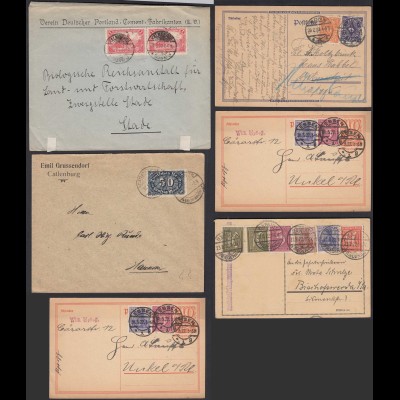 Deutsches Reich Infla - Briefe/Karten schönes Lot 5 Stück (32574