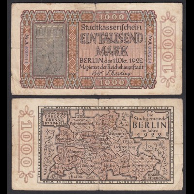 Berlin Stadt 1922 1000 Mark Notgeld (32637