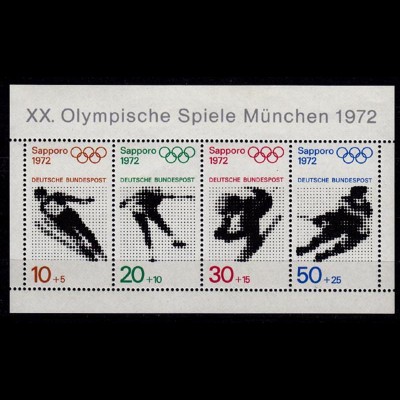 GERMANY S/SHEET WINTER OLYMPICS 1972 Block ** 6 MNH (6750