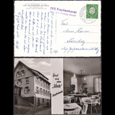 AK Kapfenhardt über Neuenbürg Posthilfstelle/Landpost 1960 (12187