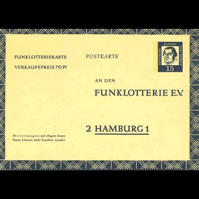 Berlin Funklotterie Postkarte FP 7 * 1963 (0239