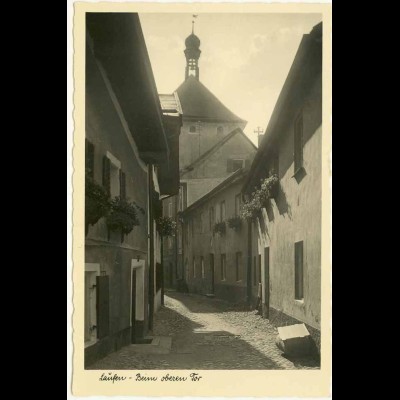 AK Laufen Oberbayern Echt-Foto Oberen Tor (1807