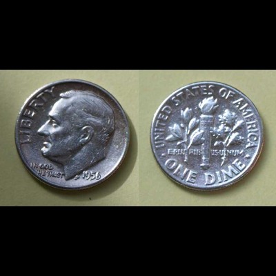 USA 1 Liberty Dime 1956 Silber (18394