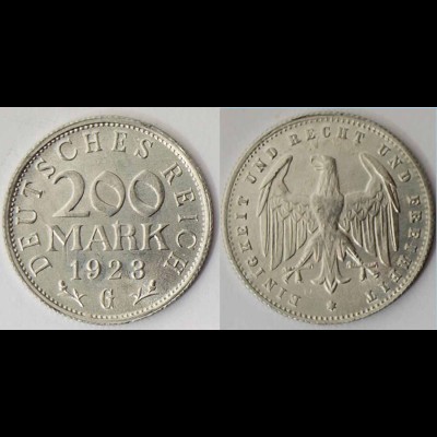 200 Mark Deutsches Reich Jäger Nr. 304 1923 G