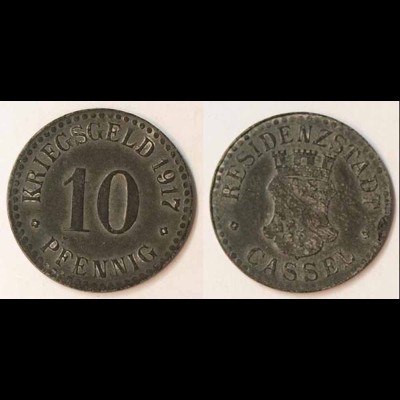 Notgeld Cassel Kassel 10 Pfennig 1917 Z Kriegsgeld (m902