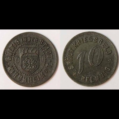 Notgeld Kirchheim u.Teck 10 Pfennig 1917 Z (m924