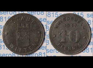 Notgeld Witten 10 Pfennig 1917 Kriegsgeld Z Funck 604.2a (n080
