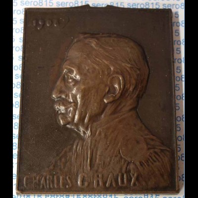Medaille Bronze-Platte Belgien Charles Graux Freimaurer (n323