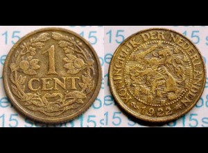 Niederlande NEDERLAND 1 Cent 1922 (m014