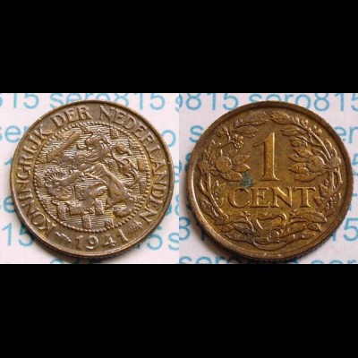 Niederlande NEDERLAND 1 Cent 1941 (m019