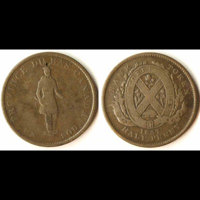 Kanada - Canada 1/2 Penny Token 1837 (r1186