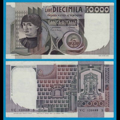 ITALIEN - ITALY 10000 10.000 Lire Banknote 1984 VF Pick 106c !! (18622