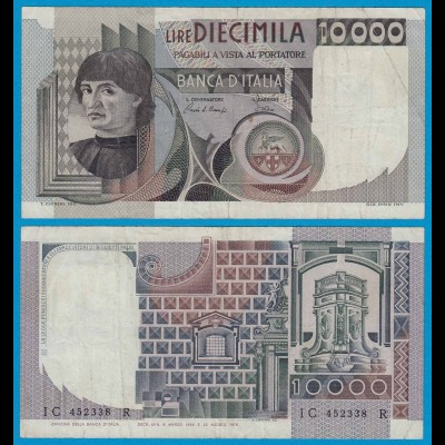 ITALIEN - ITALY 10000 10.000 Lire Banknote 1984 F/VF Pick 106c (18623