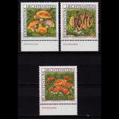 Liechtenstein Seltene Pilze 1997 Mi.1152-54 ** unter Postpreis (c096