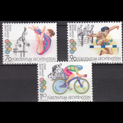  Liechtenstein Sommer Olympiade 1996 Mi.1129-31 ** unter Postpreis (c086