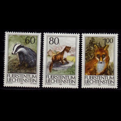  Liechtenstein Jagd Jagdwesen 1993 Mi.1066-68 ** unter Postpreis (c060