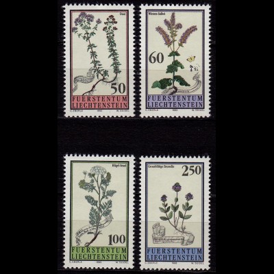  Liechtenstein Magerwiesenblumen 1993 Mi 1069-72 ** unter Postpreis (c062