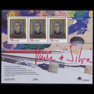 Portugal 1996 Europa da Silva Block 113 ** postfrisch MNH (d352