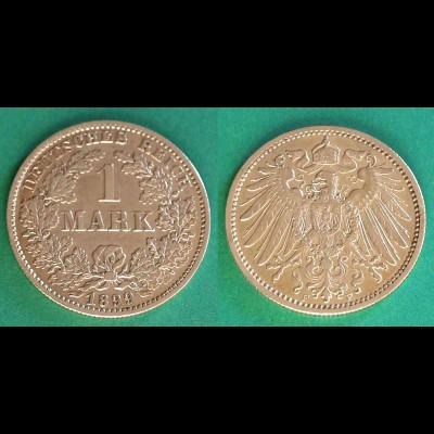 1 Mark Jäger 17 Silber Münze großer Adler 1899 F (18831
