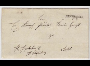 Benshausen - Suhl Vorphila 28.02 1850 mit Inhalt Feuser 228-1 (d639
