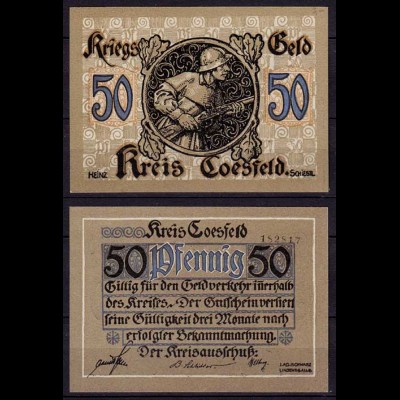 Westfalen - Coesfeld 50 Pfennig (1918) Notgeld Kriegsgeld (c736