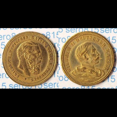 Medaille Friedrich und Wilhelm II. Deutsche Kaiser (p286