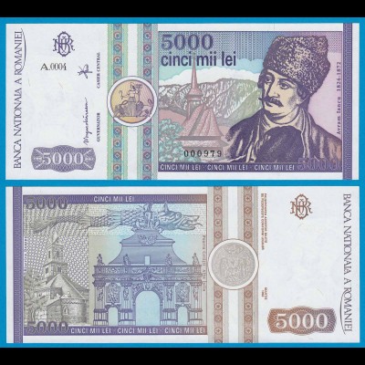 Rumänien - Romania 5000 Lei Banknote 1992 Pick 103 UNC (18641
