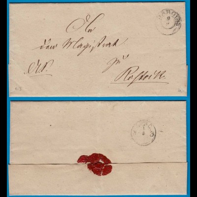 Mecklenburg Schwerin 1857 Umschlag von Dargun (18773