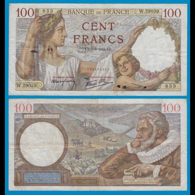 Frankreich - France - 100 Francs 1942 Pick 94 VF (18803