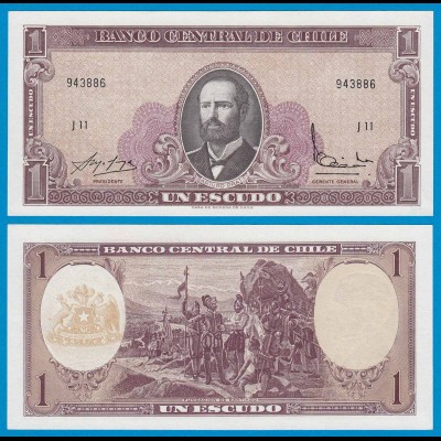 Chile - 1 Escudo Banknote 1964 Pick 136 sig.4 UNC (18875