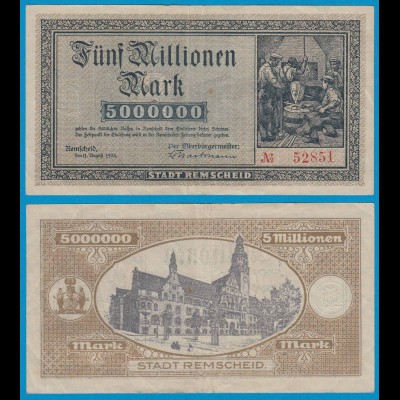 Remscheid - 5 Millionen Mark Banknote 1923 (19141