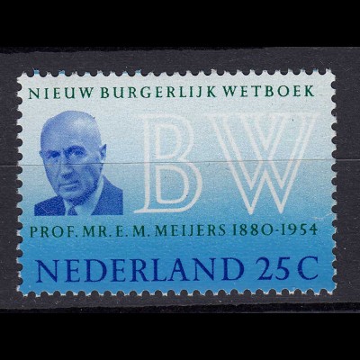 Niederlande Mi. 934 postfrisch Neues Bürgerliches Gesetzbuch 1970 (80072