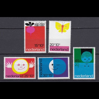 Niederlande Mi. 969-973 postfrisch Voor het Kind 1971 (80082