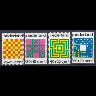 Niederlande Mi. 1019-1022 postfrisch Voor het Kind Gesellschaftsspiele 1973 (80096