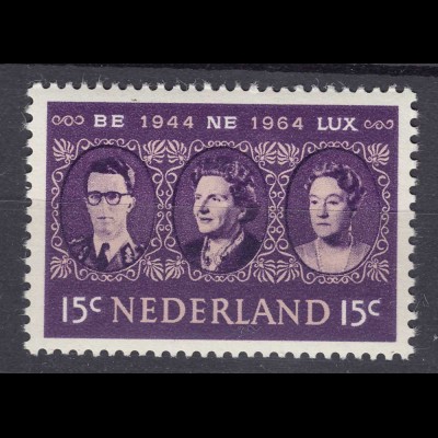 Niederlande Mi. 829 postfrisch Zollunion BENELUX 1964 (80130