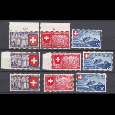 Schweiz Mi. 335-343 postfrisch Landesausstellung 1939 (11264
