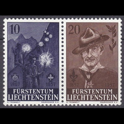 Liechtenstein Mi. 360-361 postfrisch Pfadfinder 1957 (11306