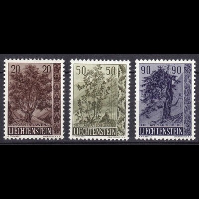 Liechtenstein Mi. 371-373 postfrisch Bäume & Sträucher 1958 (11311