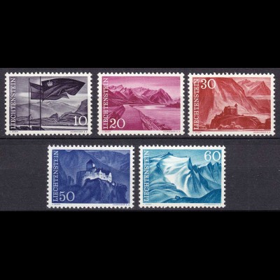 Liechtenstein Mi. 381-385 postfrisch Freimarken 1959 (11315