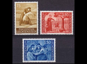 Liechtenstein Mi. 395-397 postfrisch Freimarken 1960 (11321