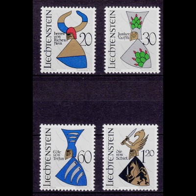 Liechtenstein Mi. 465-468 postfrisch Wappen 1966 (11326