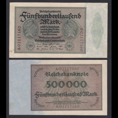 Reichsbanknote - 500000 500.000 Mark 1923 Ros. 87b gutes VF Pick 88a (19665