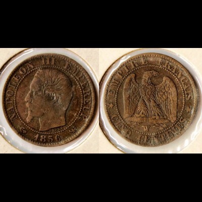 Frankreich France 5 Centimes 1856 W - Napoleon III. (r783