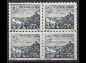 Germany 3.Reich 1939 Michel Nr. 731 ** MNH 4 Pfennig Block of 4 KW 36 € (19911