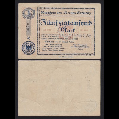 Rheinland - Erkelenz 50 Tausend Mark 1923 Notgeld/Gutschein (20004