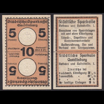 Sachsen-Anhalt - Quedlinburg - 2 x 5 = 10 Pfennig Sparkasse. (20407