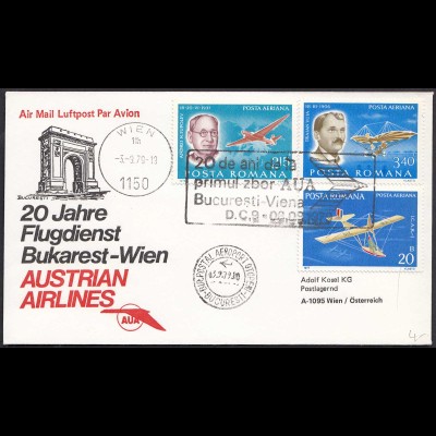 20 Jahre Flugdienst Bukarest-Wien Austrian Airlines 1979 (20512