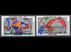 Bund BRD 1408-09 Sport 1989 ESST Vollstempel Luxus Tischtennis + Turnen